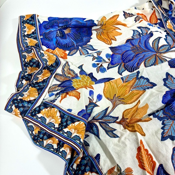 Farm Rio Lace Trim Romper Off-White Summer Flowers Small Medium Large NWT - Picture 14 of 17